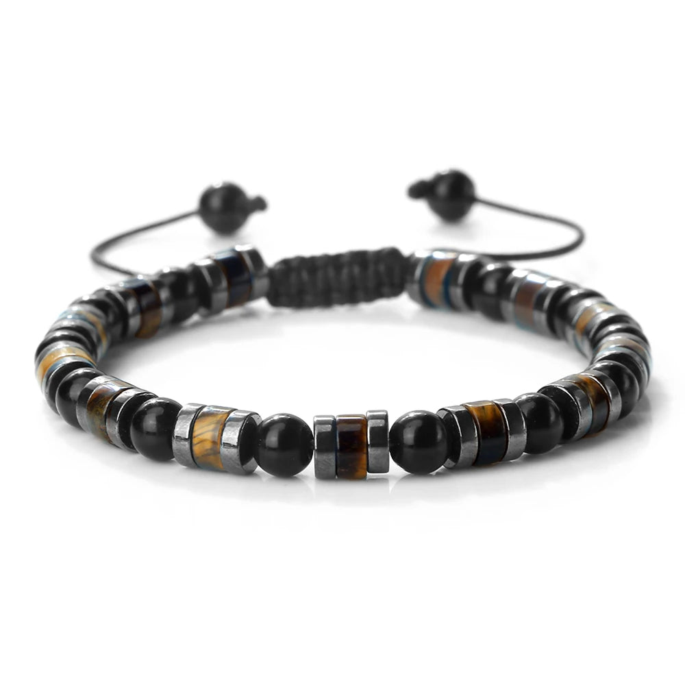 Tinkers Lava Stone Deluxe Bracelet 6mm For Yoga Hematite Tiger Eye -