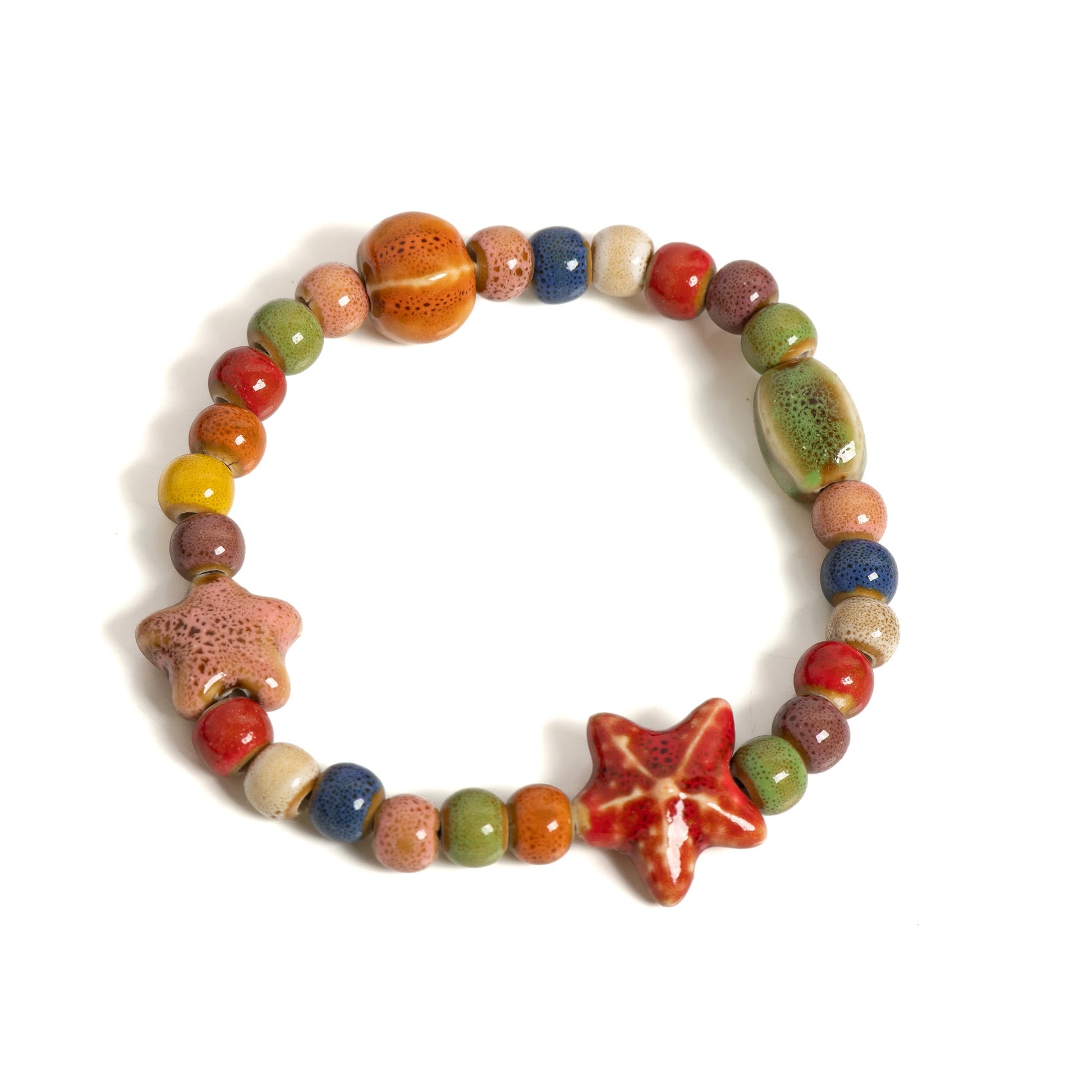 Tinkers Tinkers Ceramic Beaded Bracelet Starfish Seashell Exclusive -