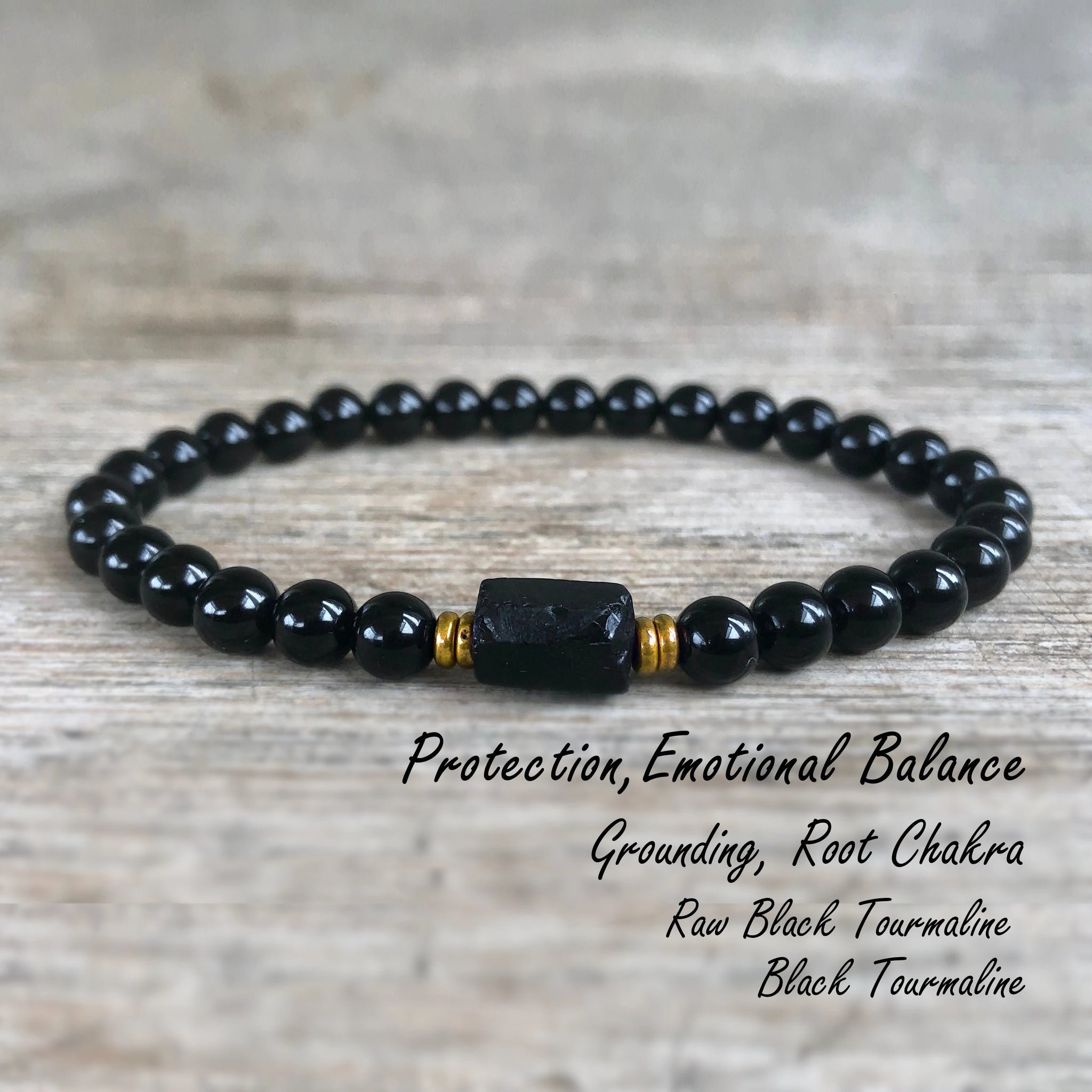 Black Tourmaline Bracelet By Tinkers Protection And Balance