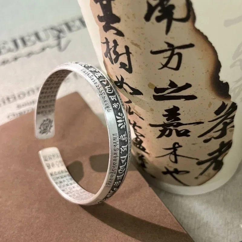 Heart Sutra Lotus Bracelet by Tinkers - Spiritual Calm