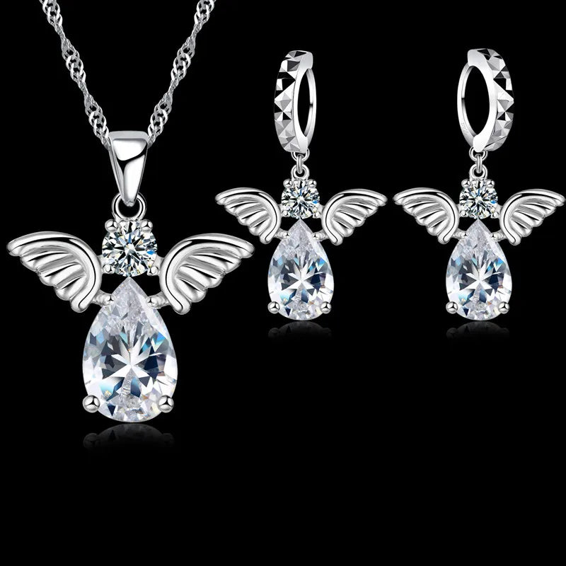 Elegant Zircon Angel Protection Set for Women by Tinkers