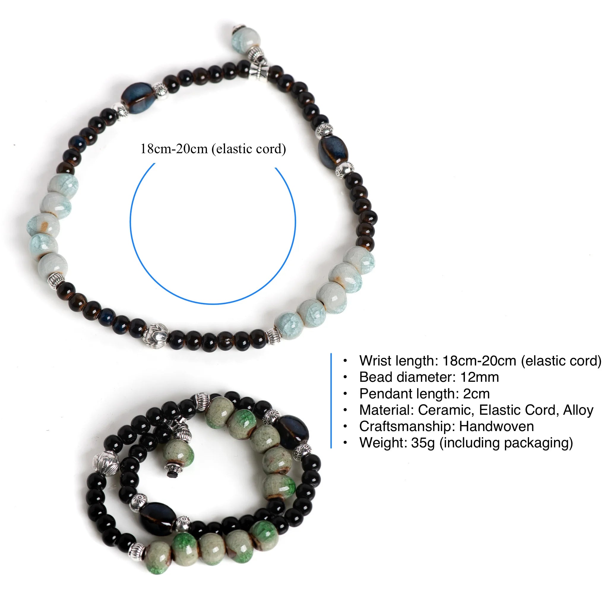Ceramic Ice Crack Bracelet - Aura Balance By Tinkers