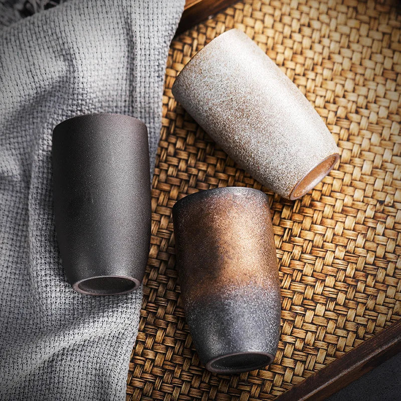 Handcrafted Vintage Ceramic Tea Cup with Lid and Filter by Tinkers