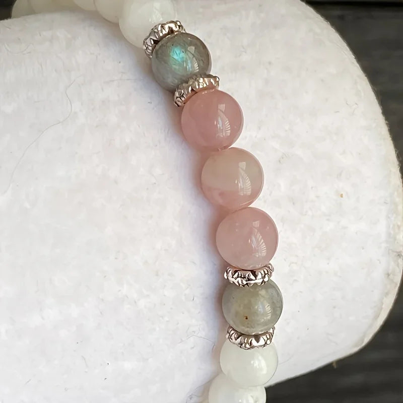 Tinkers Moonstone Labradorite Rose Quartz Bracelet Calm Energy - Apparel & Accessories > Jewelry > Bracelets
