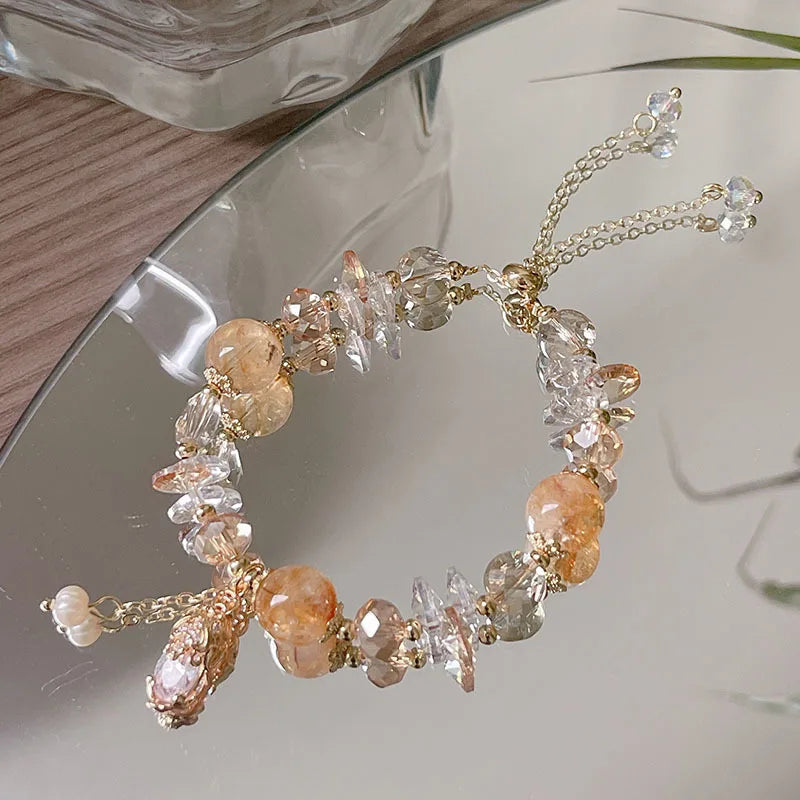 Handcrafted Citrine Crystal Bracelet for Abundance and Gifts by Tinkers