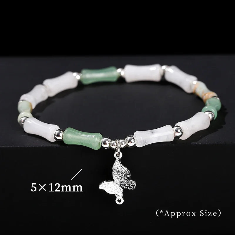 Tinkers JD Southern Jade Bamboo Leaf Pendant Bracelet Limited -