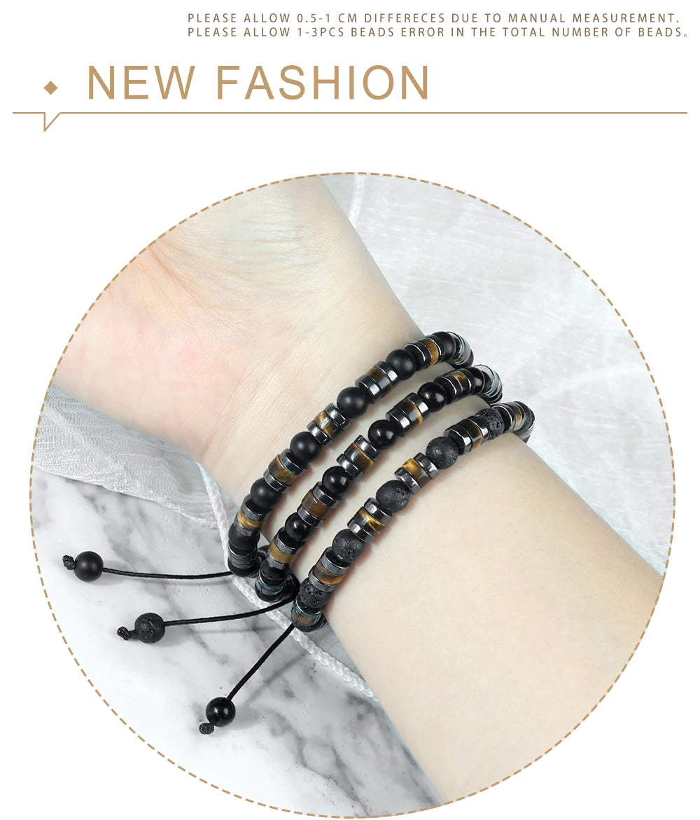 Tinkers Lava Stone Deluxe Bracelet 6mm For Yoga Hematite Tiger Eye -