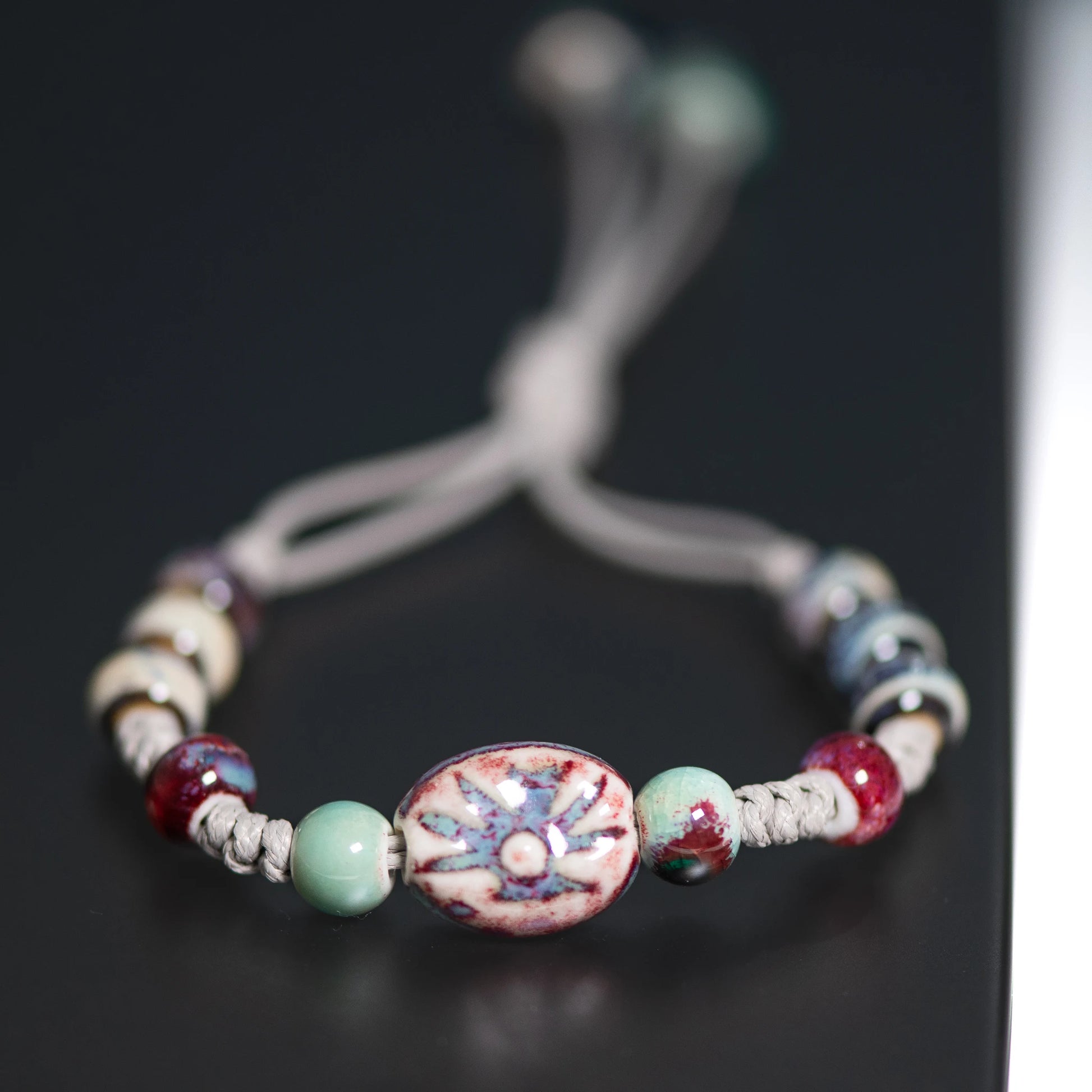 Tinkers Adjustable Vintage Style Ceramic Sun Charm Elite Bracelet -