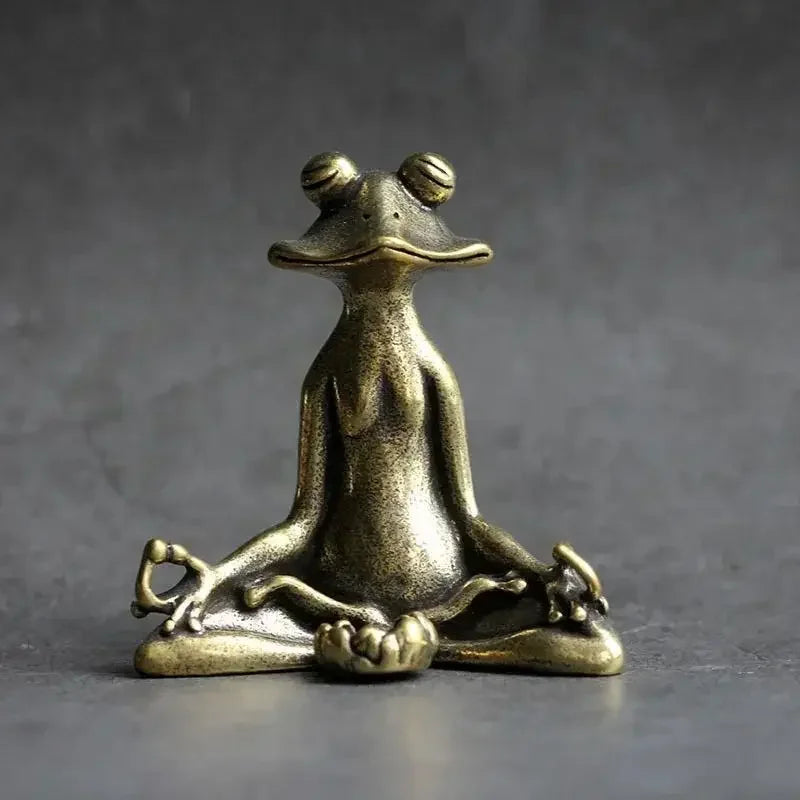 Copper Frog Incense Holder — Handcrafted Zen Figurine for Meditation & Home Decor