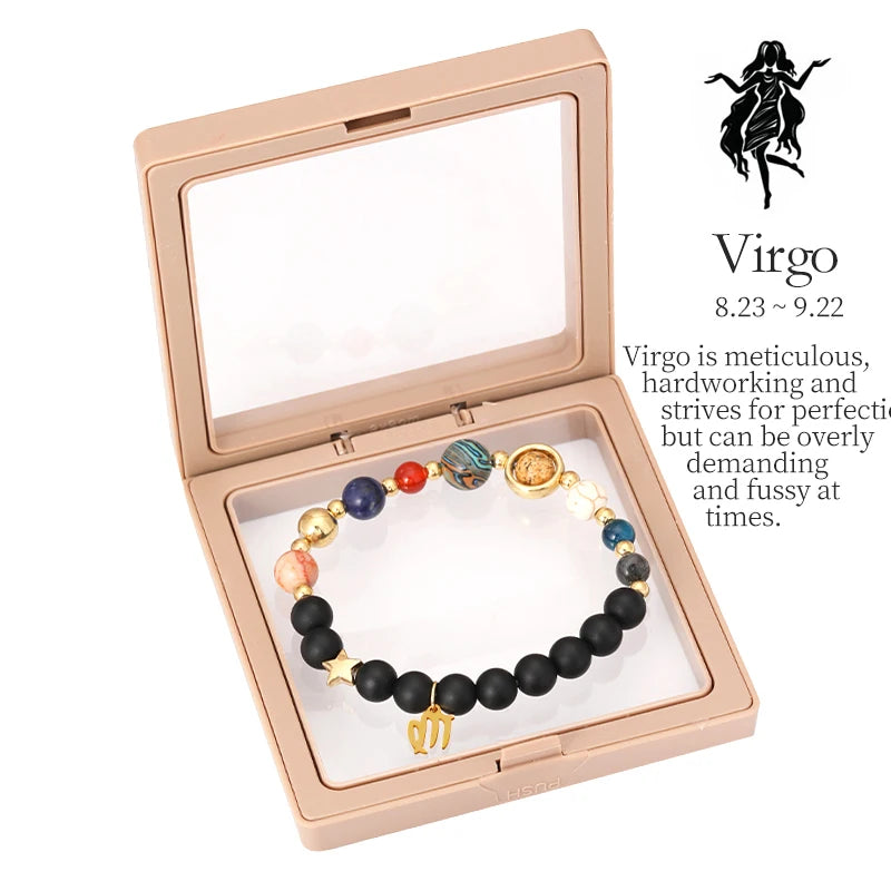 Tinkers Planet Bracelet Eight Planets Stones Zodiac Signs Gift -