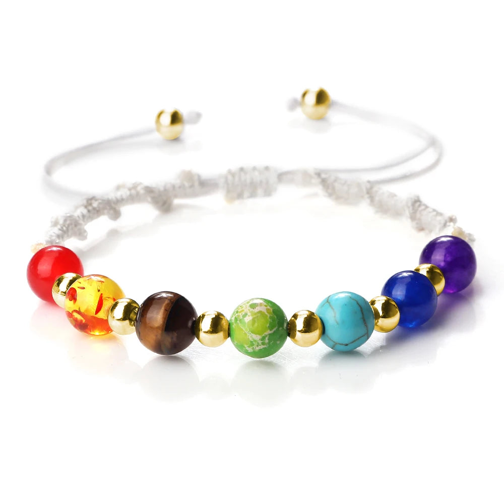 7 Chakra Gemstone Bracelet For Balance Unisex By Tinkers