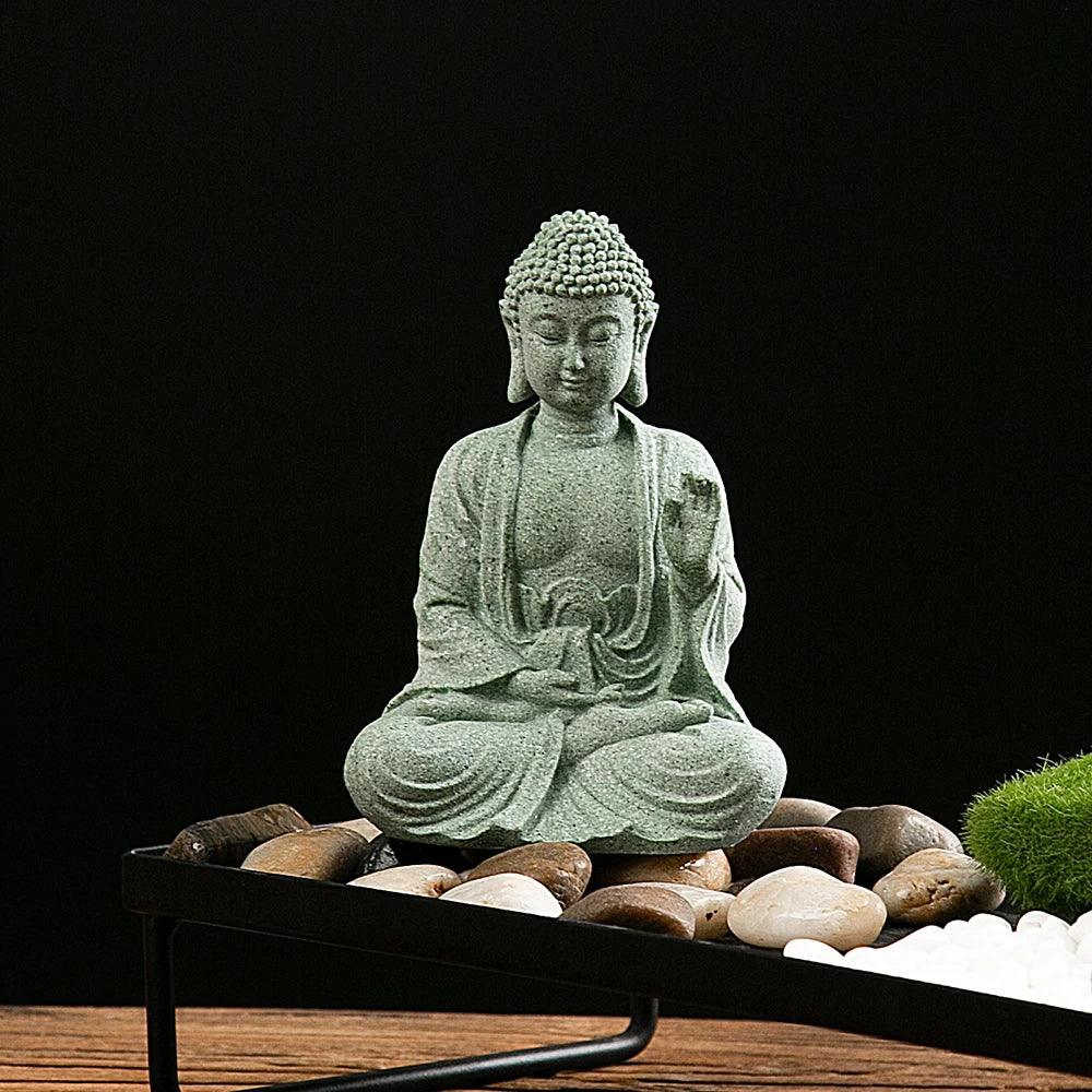 Tinkers Small Buddha Statue Mini Fish Tank Zen Decor Desk Topper - Home & Garden > Decor > Figurines