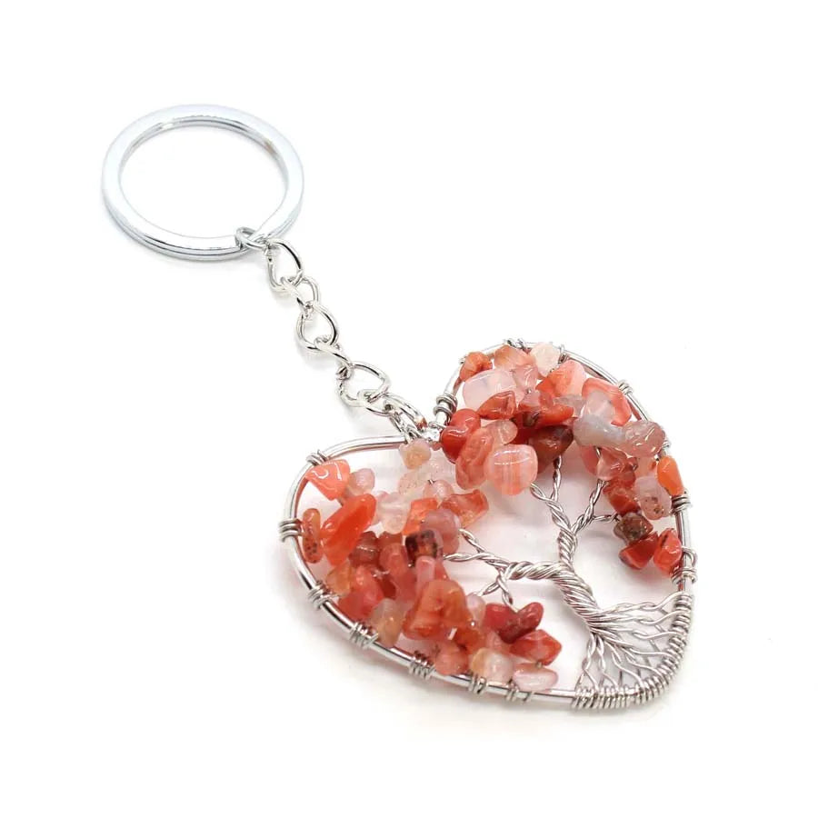 Crystal Chip Stone Keychain Handcrafted For Women Balance And Healing By Tinkers
