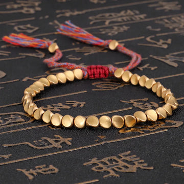 Tinkers FREE TODAY Handmade Tibetan Copper Bead Bracelet Buddhist Rope Amulet - Apparel & Accessories > Jewelry > Bracelets