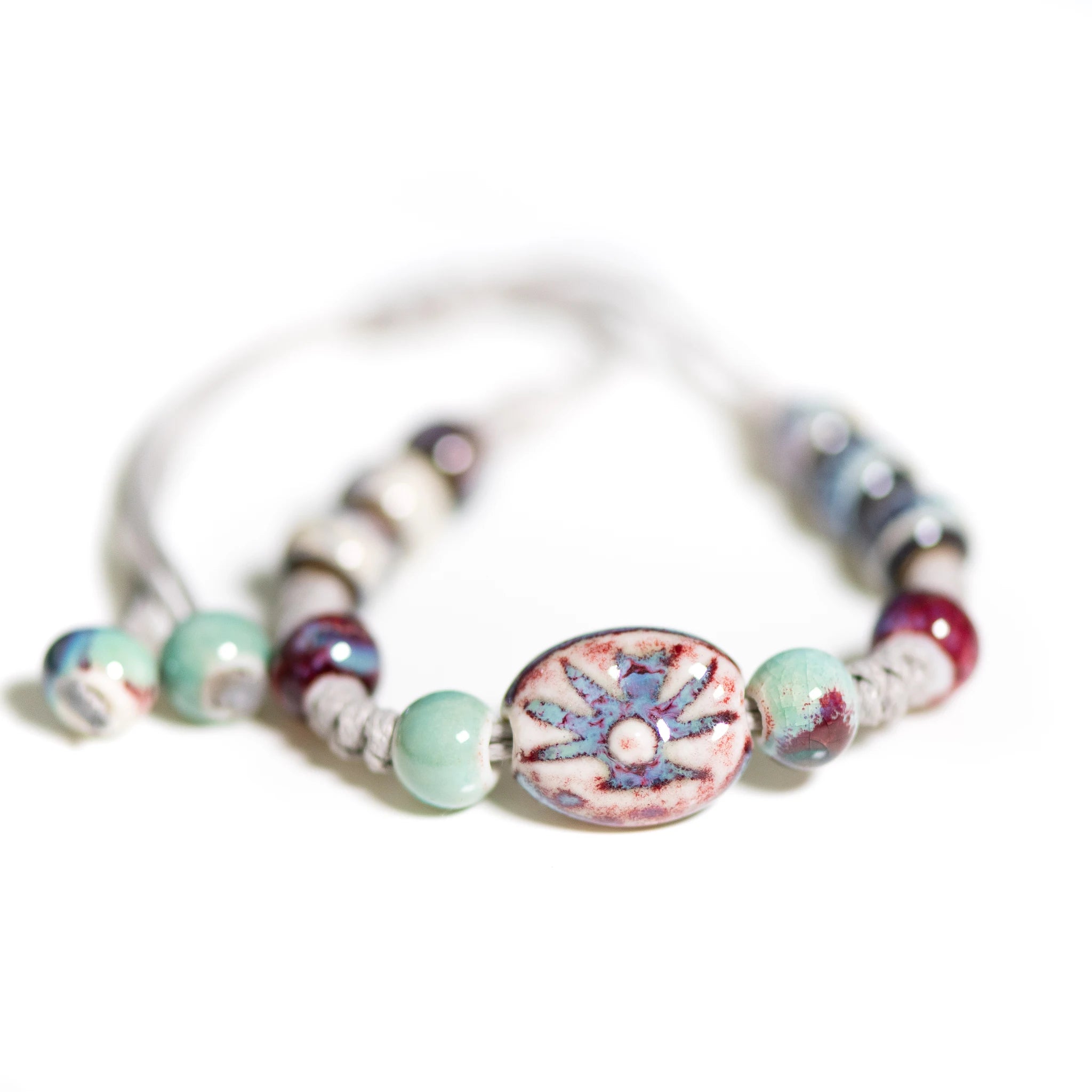 Tinkers Adjustable Vintage Style Ceramic Sun Charm Elite Bracelet -