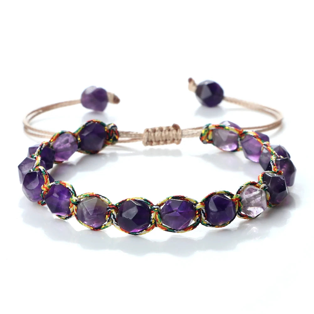 Handcrafted Tiger Eye Amethyst Bracelet for Protection by Tinkers