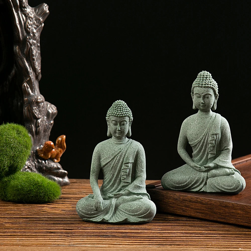 Tinkers Small Buddha Statue Mini Fish Tank Zen Decor Desk Topper - Home & Garden > Decor > Figurines
