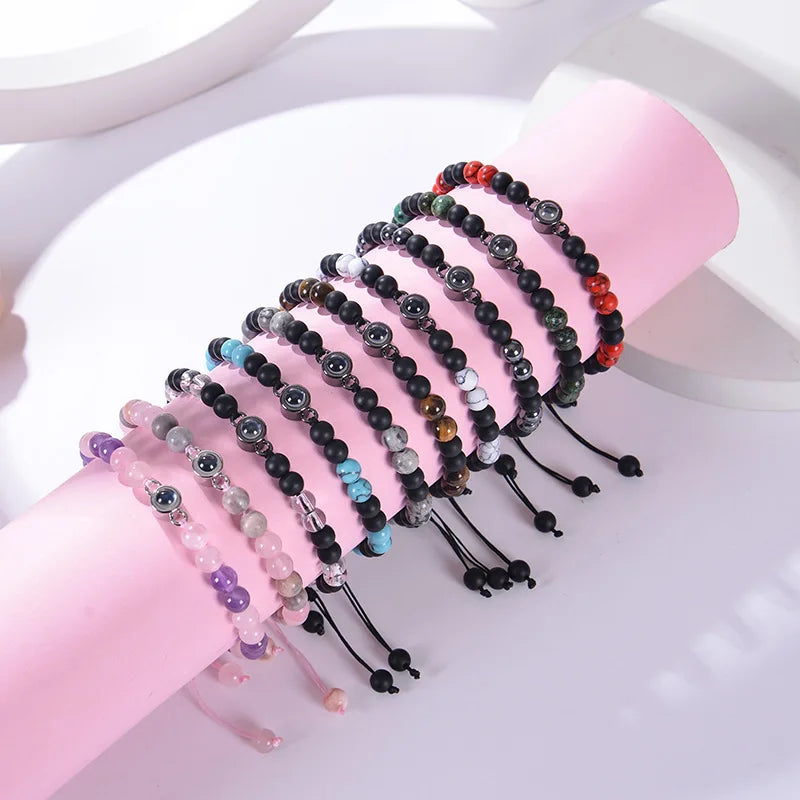 Schwarzes mattes Tigerauge-Fotoarmband von Tinkers Energy