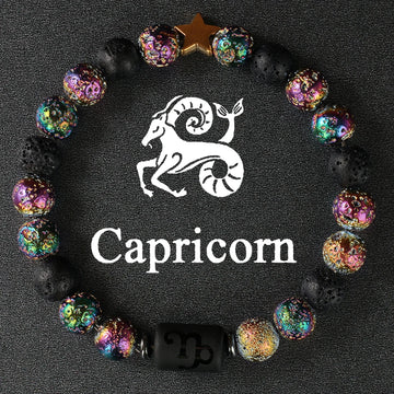 Natural Stone Zodiac Protection Bracelet For Men and Women