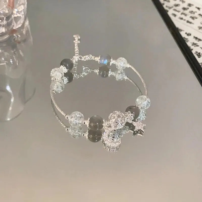 Handcrafted Zircon Crystal Bracelet by Tinkers for Women's Celestial Balance