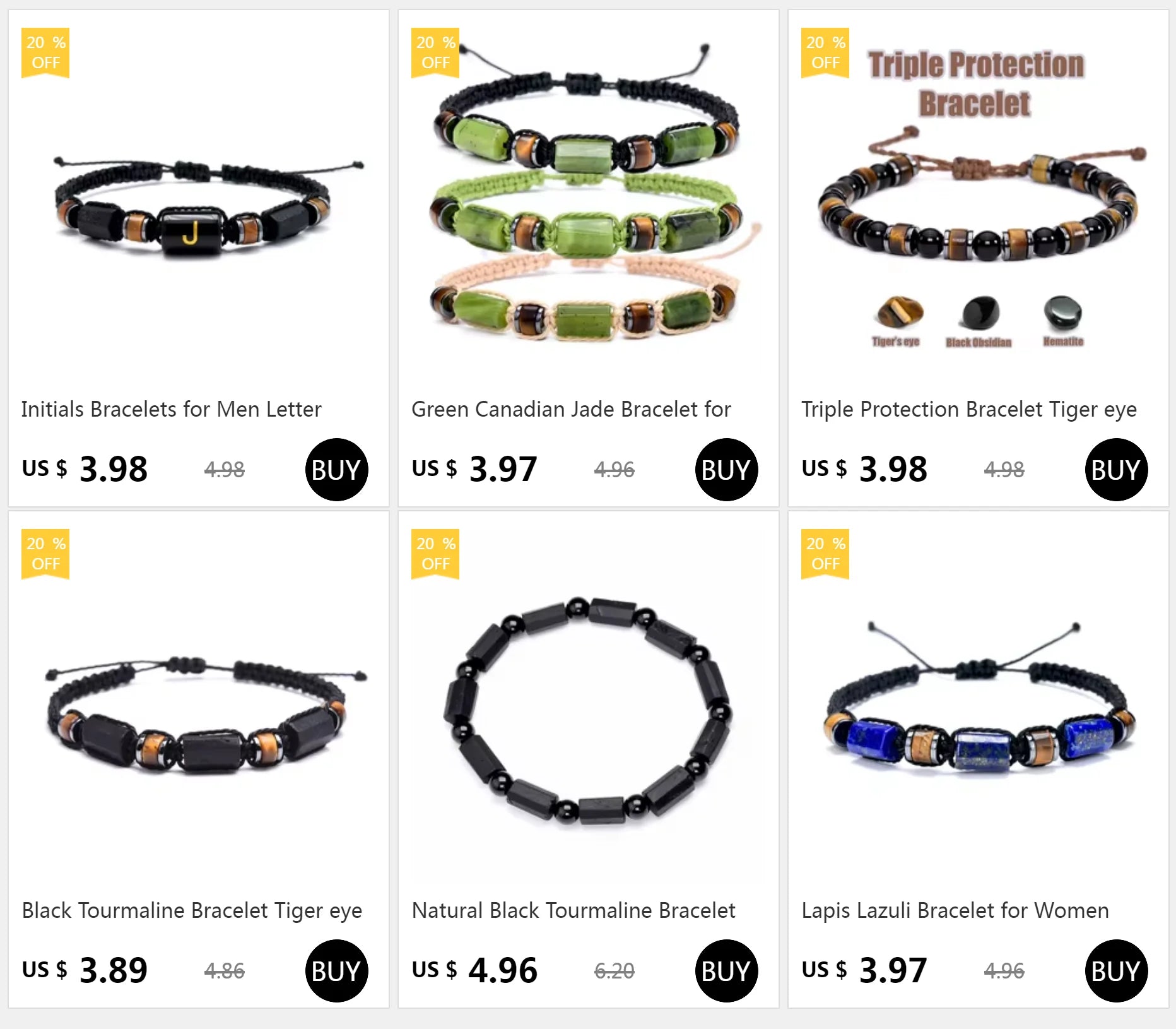 Handcrafted Tiger Eye Obsidian Hematite Bracelet for Women's Protection and Luck by Tinkers