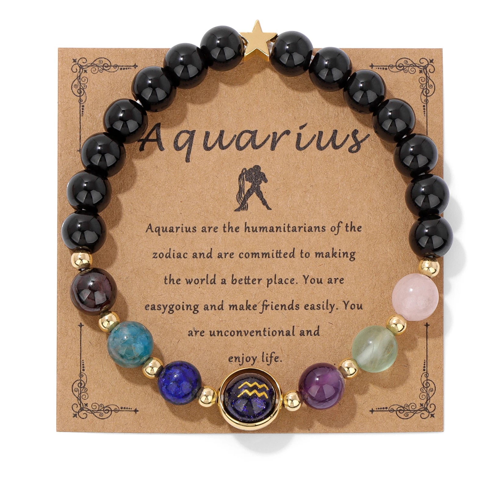 Obsidian Tiger Eye Zodiac Bracelet Balance By Tinkers