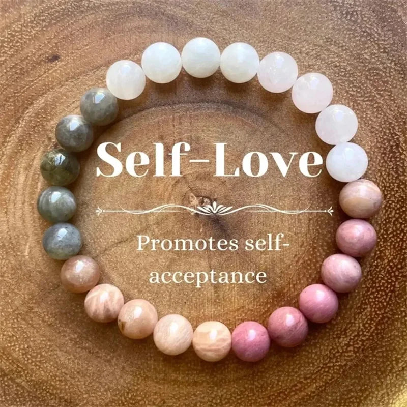 Tinkers Attract Love Bracelet Colorful Imperial Jasper Rose Quartz - Apparel & Accessories > Jewelry > Bracelets