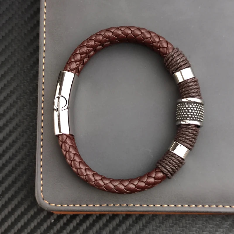 Tinkers Tinkers Vintage Multilayer Brown Leather Bracelet Elite - Apparel & Accessories > Jewelry > Bracelets