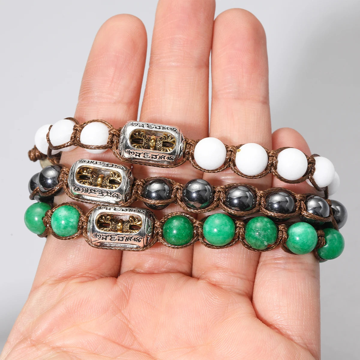 Handcrafted Chalcedony Sandalwood Healing Bracelet for Men