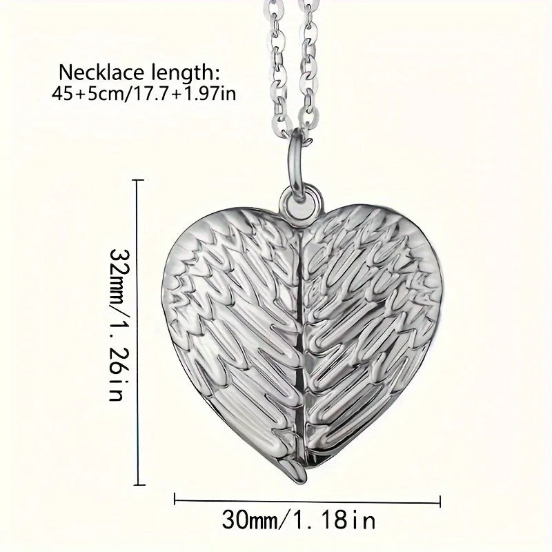 Personalize Angel Wing Pendant Necklace by Tinkers for Protection