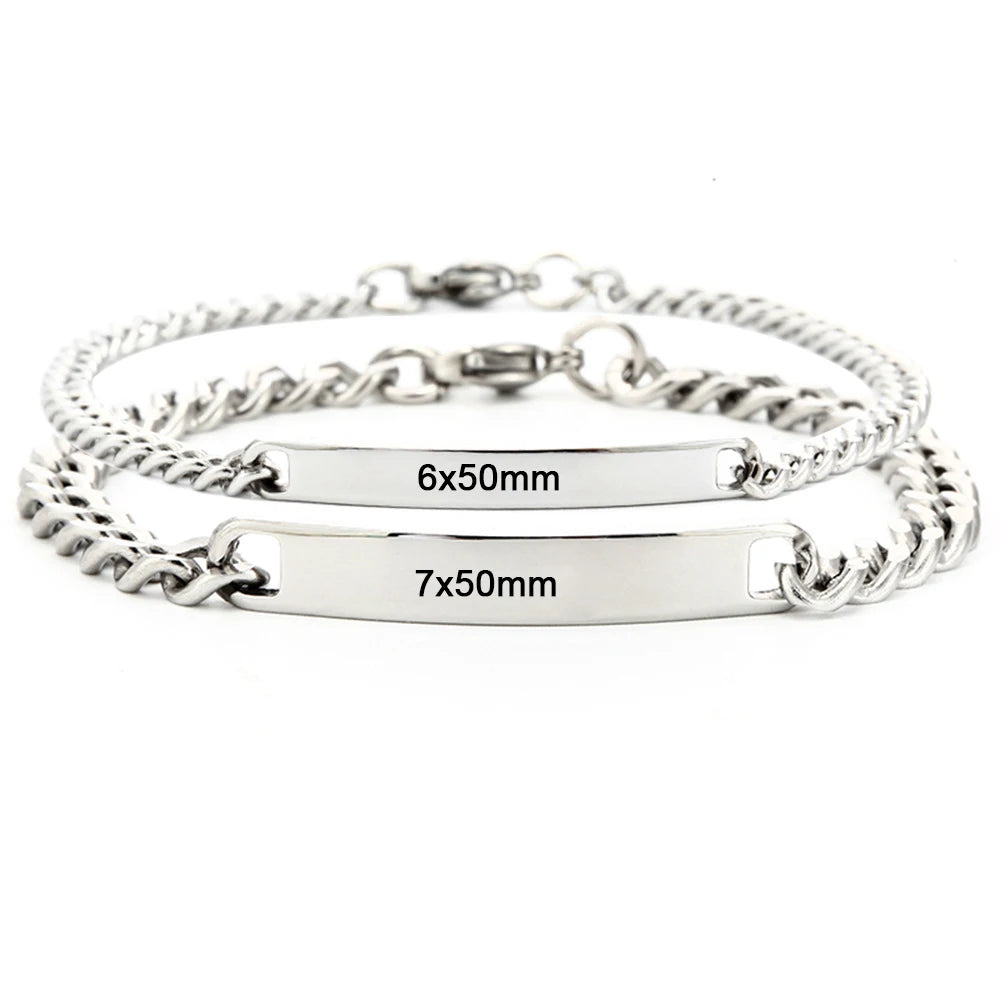 Handcrafted Personalized Stainless Steel Bracelet by Tinkers for Lovers