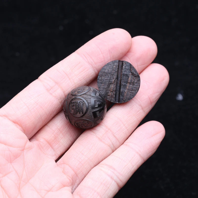 Tinkers Genuine Black Wood Tibetan Prayer Bracelet 12 Beads -