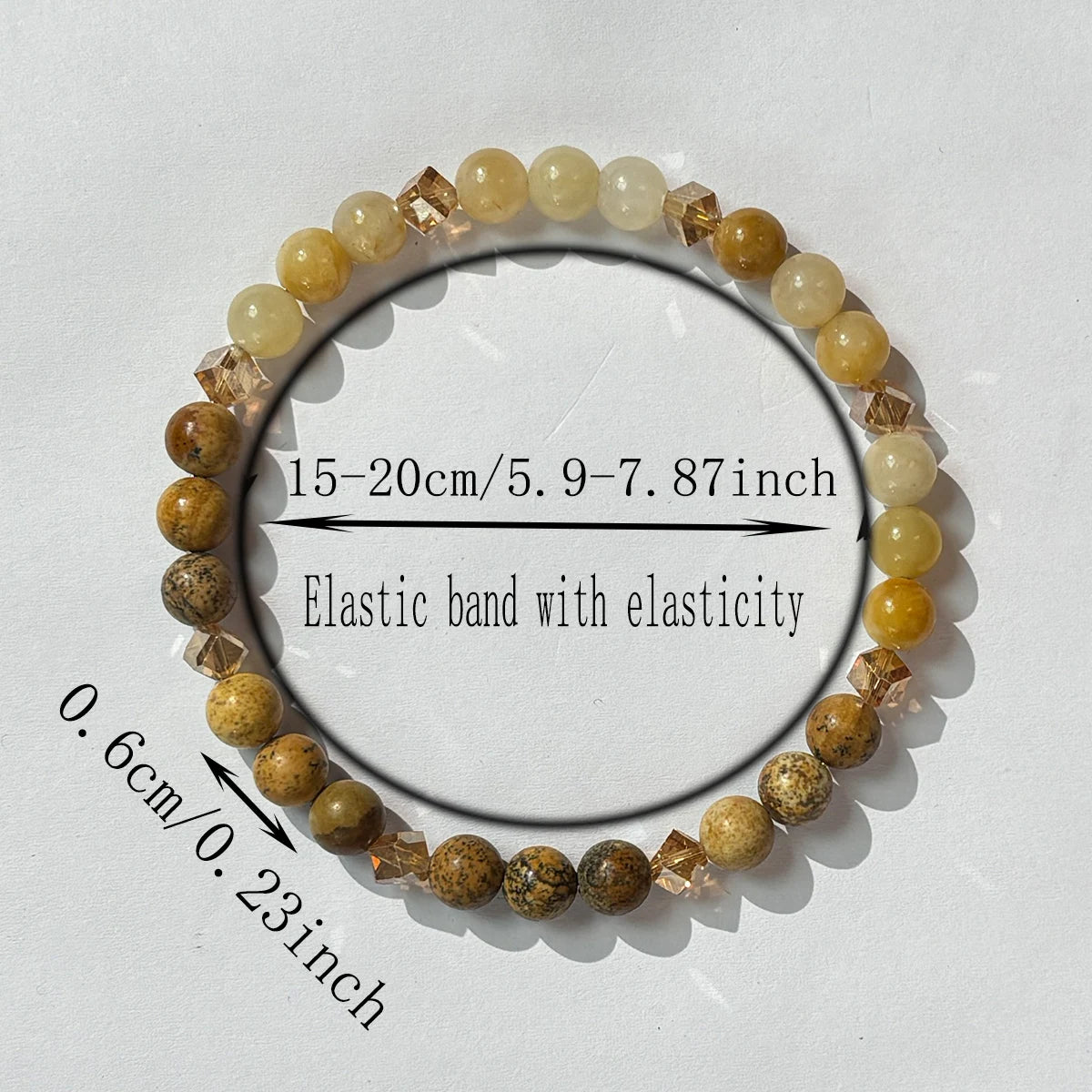 Tinkers Citrine Natural Stone Bracelet Unisex Abundance Success 6mm - Apparel & Accessories > Jewelry > Bracelets