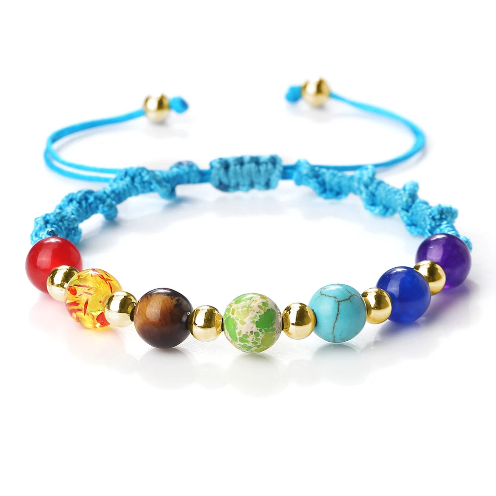 7 Chakra Gemstone Bracelet For Balance Unisex By Tinkers