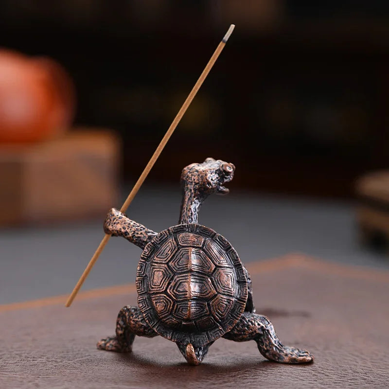 Tinkers Mini Turtle Incense Censer Sandalwood Holder Bronze Stand - Home & Garden > Decor > Home Fragrance Accessories > Incense Holders