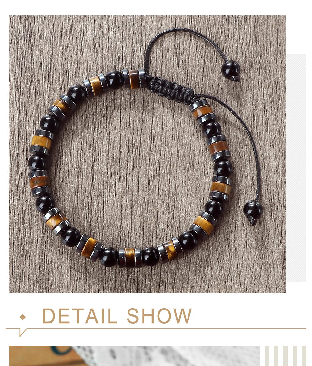 Tinkers Lava Stone Deluxe Bracelet 6mm For Yoga Hematite Tiger Eye -
