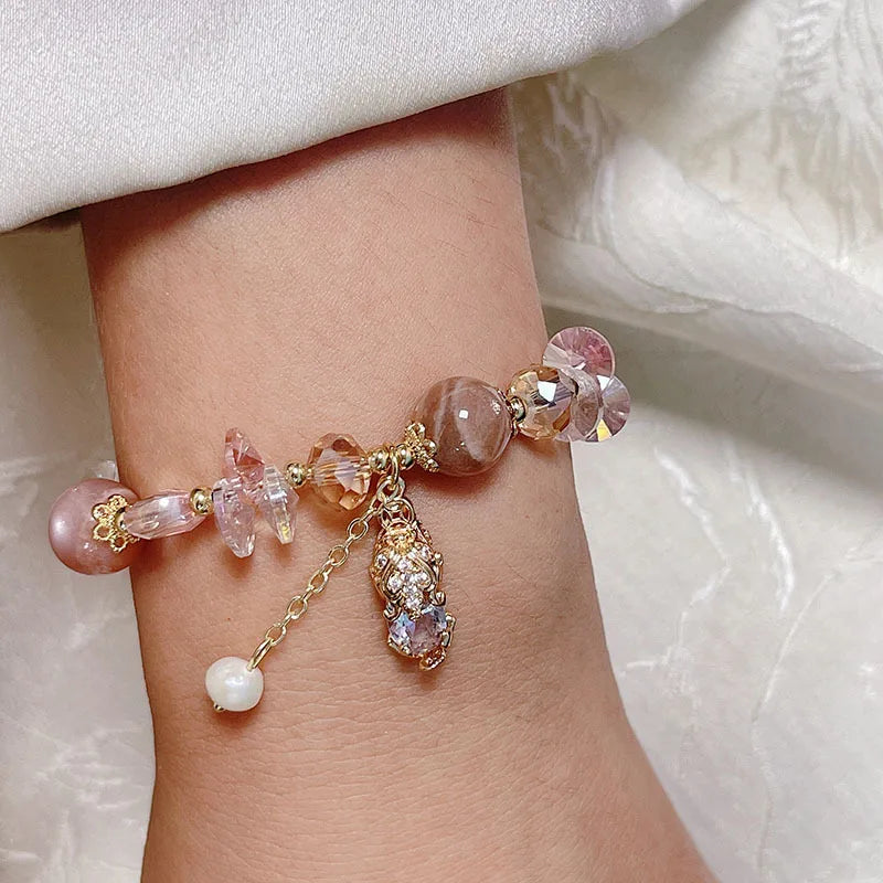 Handcrafted Citrine Crystal Bracelet for Abundance and Gifts by Tinkers