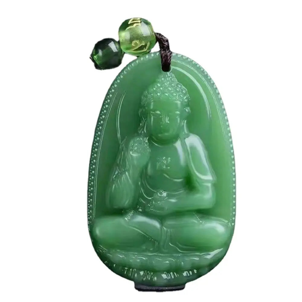 Jade Guanyin Anhänger Halskette Schutz Heilung Handarbeit