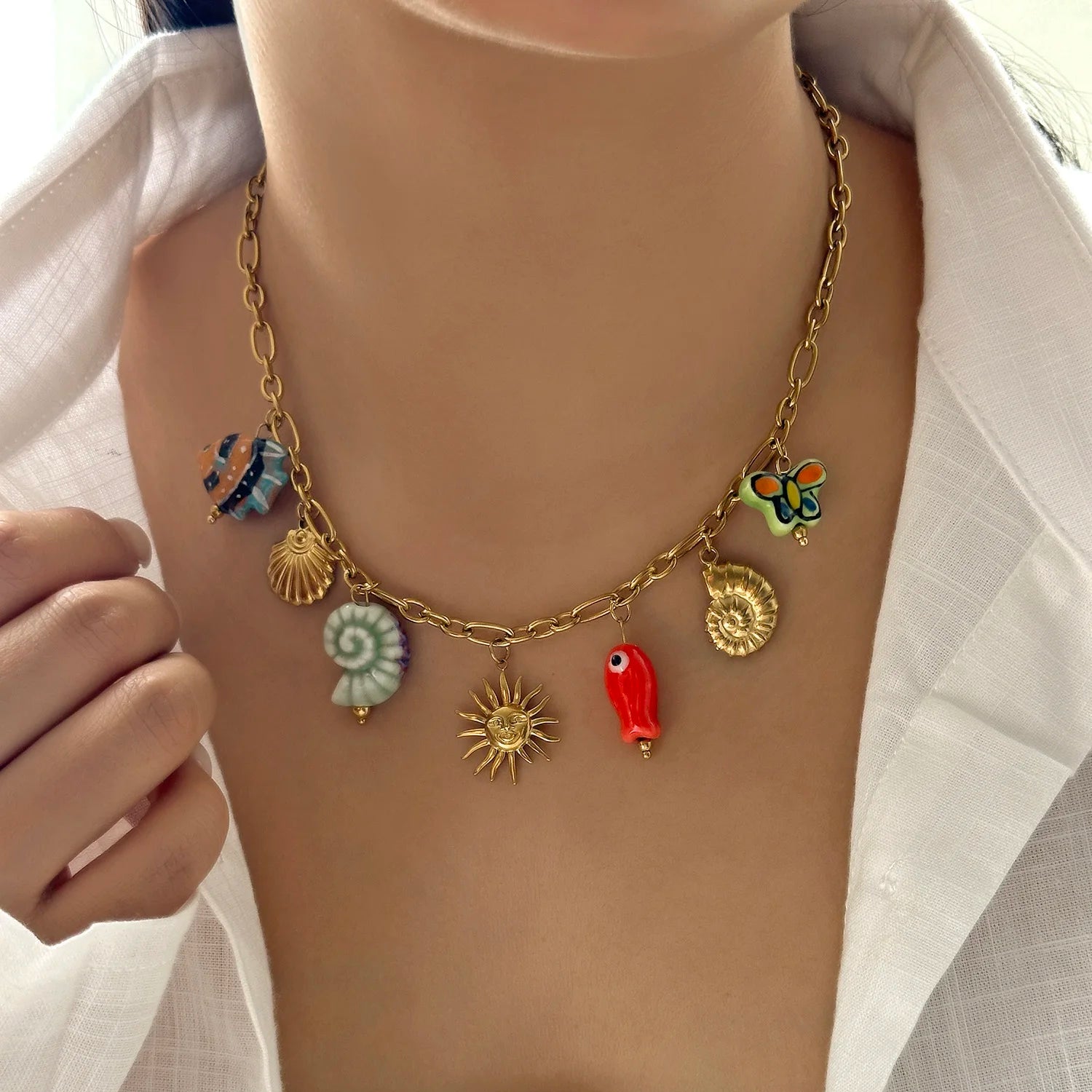 Serene Handcrafted Starfish Pendant Necklace by Tinkers for Women