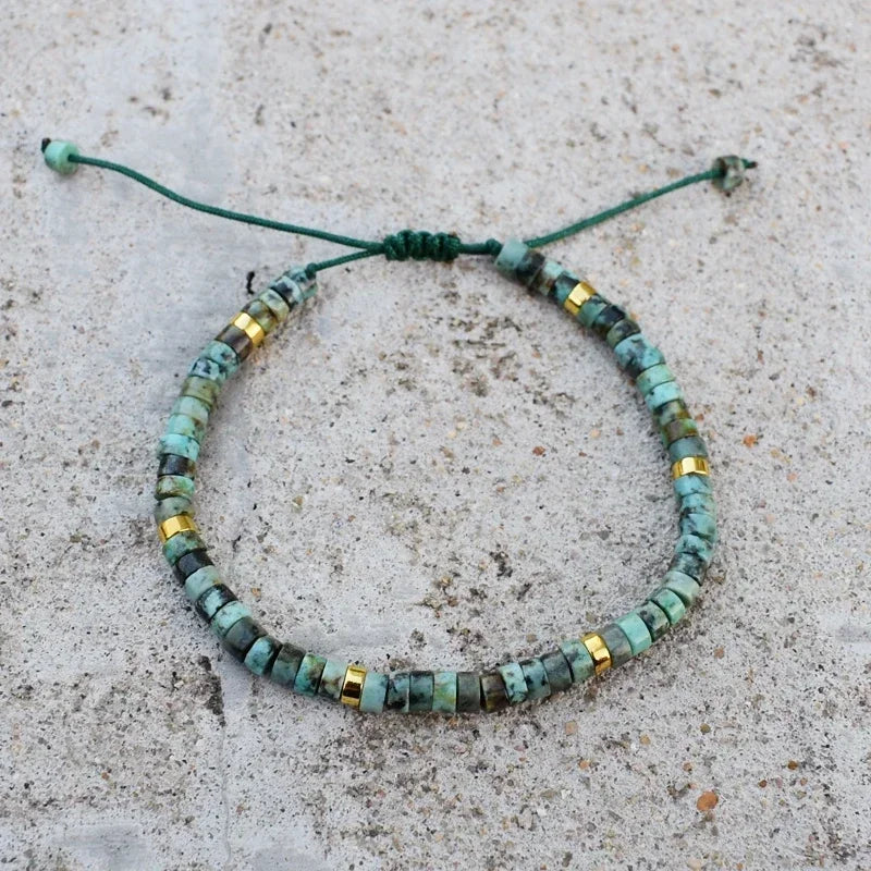 Tinkers PrettylandCN 4mm African Turquoise Braided Bracelet Elite -