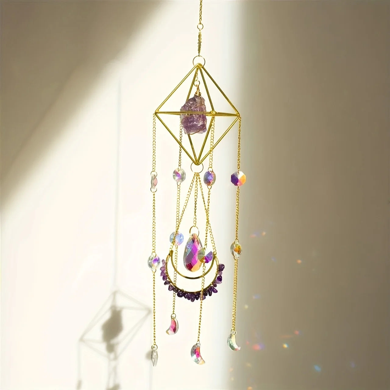 Handcrafted Clear Quartz Sun Catcher – Rainbow Light & Crystal Energy