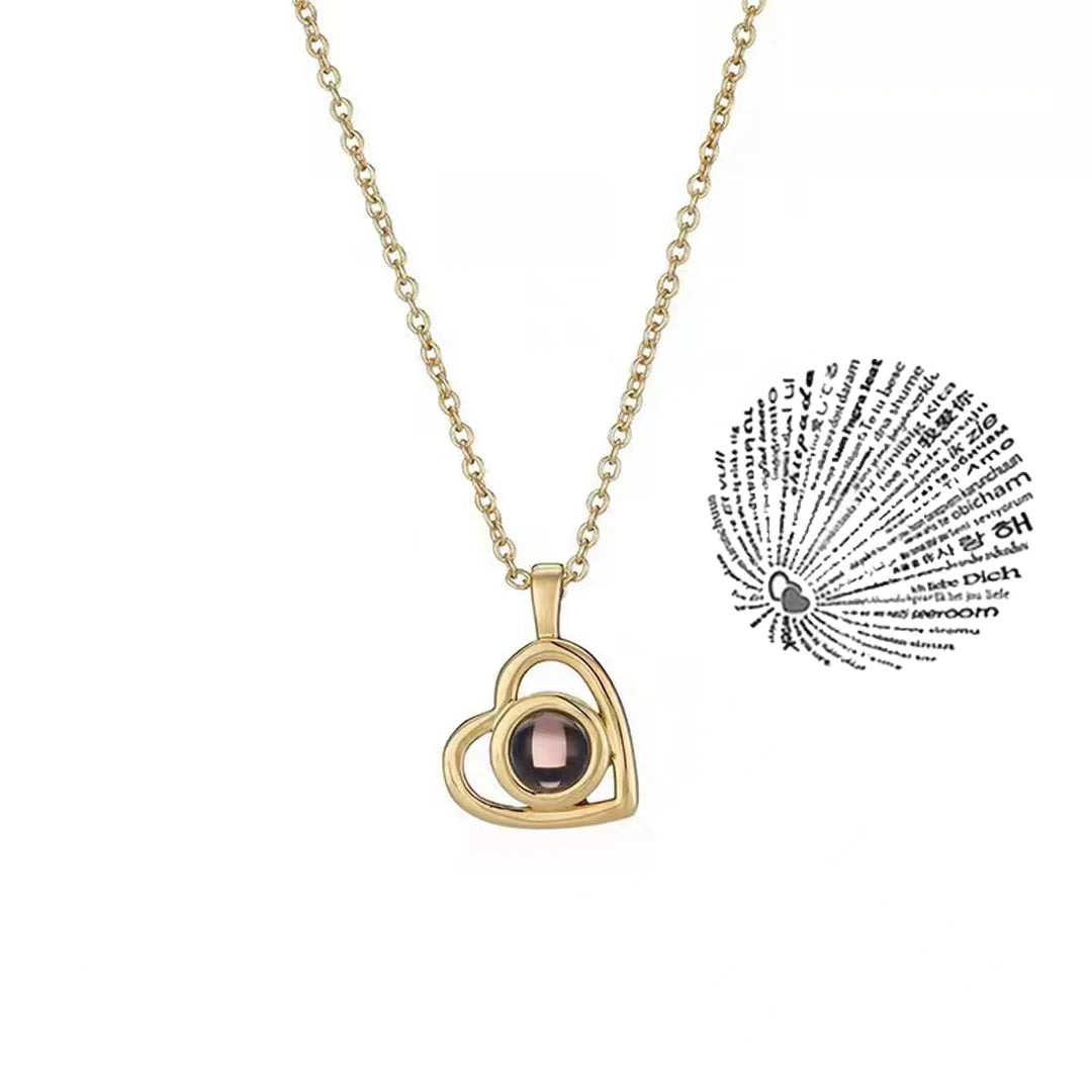 Tinkers Projection Necklace 100 Languages I Love You Pendant -