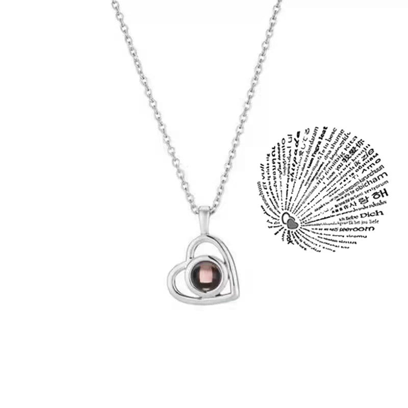 Tinkers Projection Necklace 100 Languages I Love You Pendant -