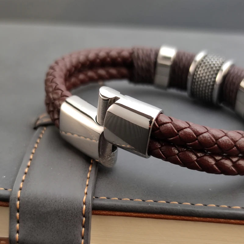 Tinkers Tinkers Vintage Multilayer Brown Leather Bracelet Elite - Apparel & Accessories > Jewelry > Bracelets