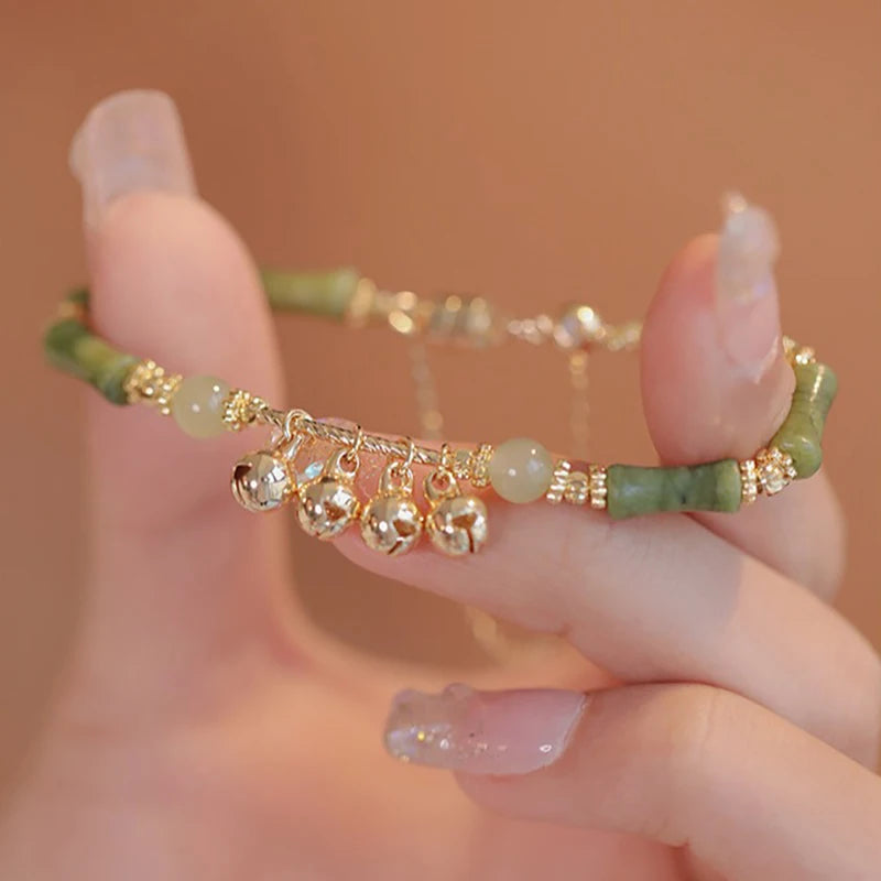 Tinkers Tinkers Retro Bamboo Joint Bracelet Exclusive Bell Pendant -