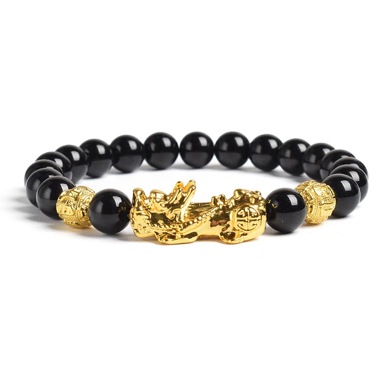 Tinkers Pi Xiu Tiger Eye Beads Bracelet Feng Shui Pixiu Good Luck -