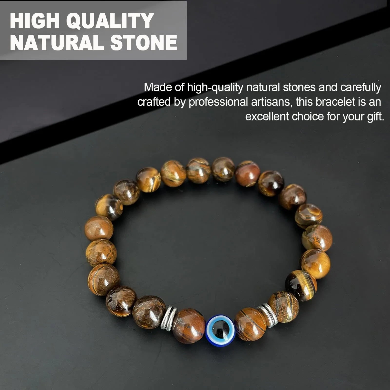 Tiger Eye Evil Eye Bracelet By Tinkers - Aura Protection