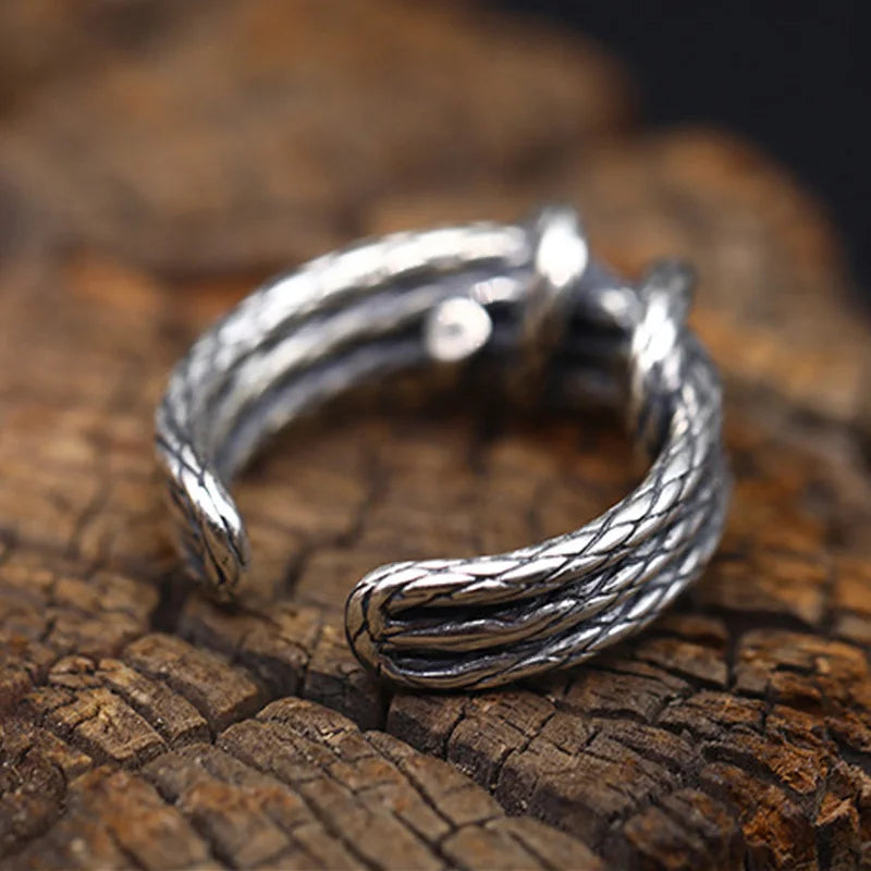 Woven Rope Ring By Tinkers - Gothic Energy Balance