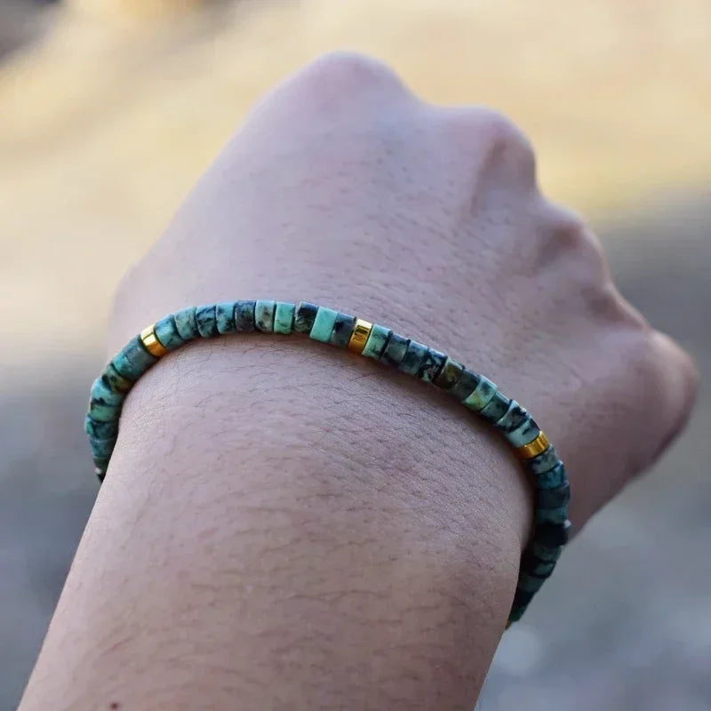 Tinkers PrettylandCN 4mm African Turquoise Braided Bracelet Elite -