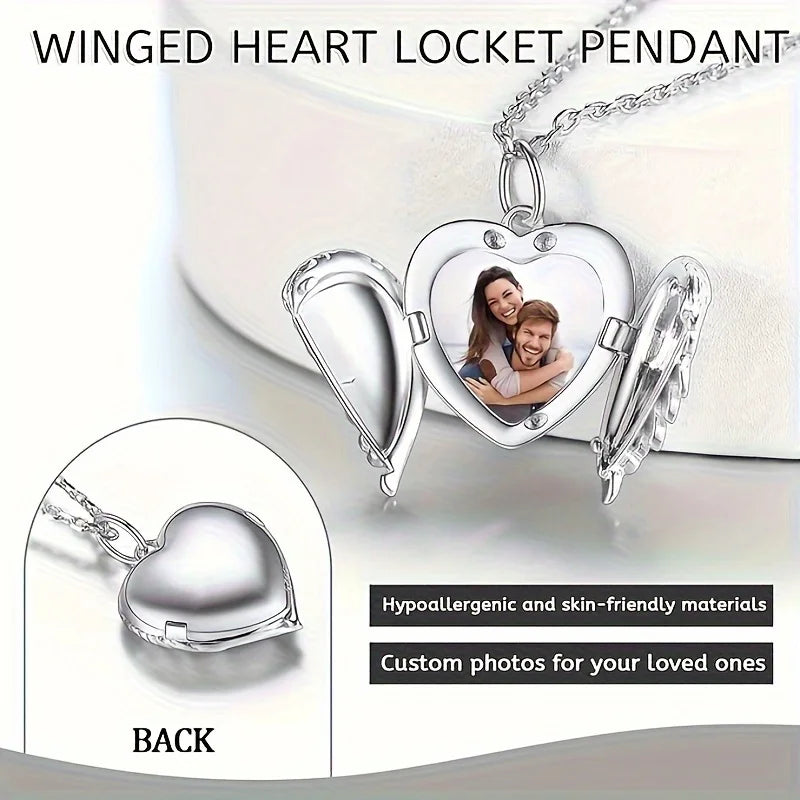 Personalize Angel Wing Pendant Necklace by Tinkers for Protection